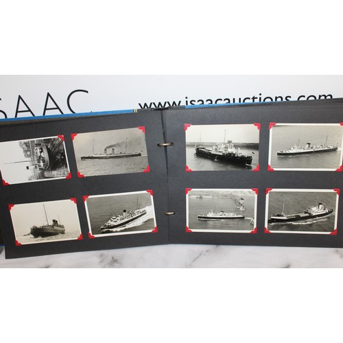 136 - Two Albums Containing Photographs of Passenger and Military Vessels