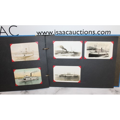 136 - Two Albums Containing Photographs of Passenger and Military Vessels