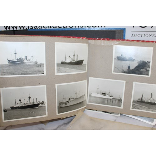 136 - Two Albums Containing Photographs of Passenger and Military Vessels