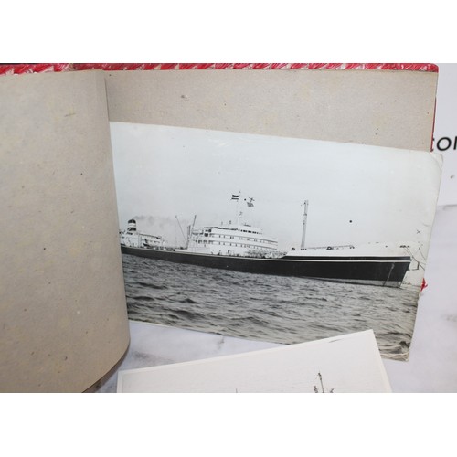 136 - Two Albums Containing Photographs of Passenger and Military Vessels