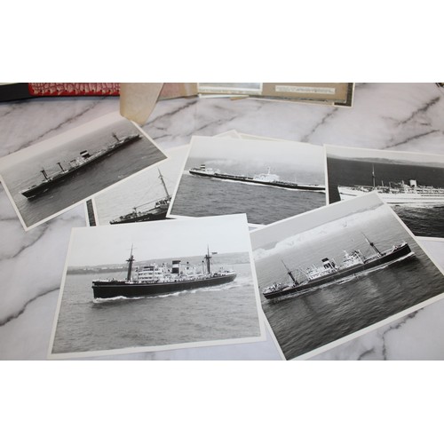 136 - Two Albums Containing Photographs of Passenger and Military Vessels