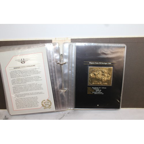 280 - AUTO 100 Limited Edition including 25 Embossed 22 Carat Gold Models - Produced by The Postal Adminis... 