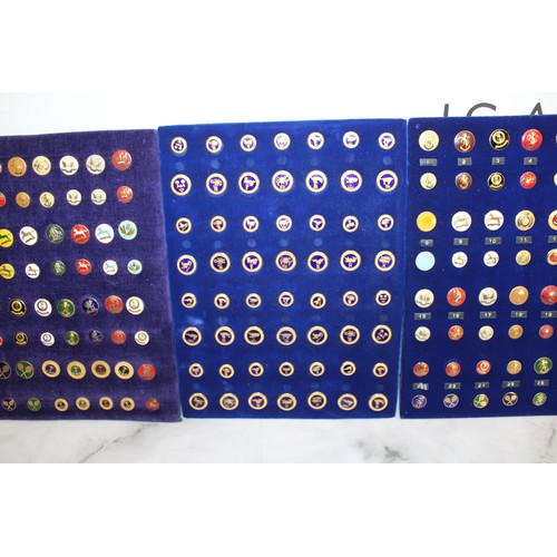 138 - Quantity of Collectable Uniform Buttons on Boards