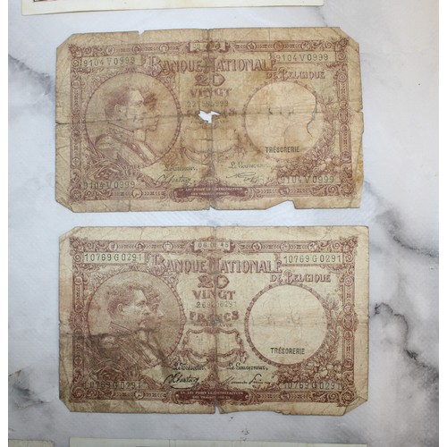 364 - A Selection Of Collectable Bank Notes Inc: German, Belgium, Italian Etc