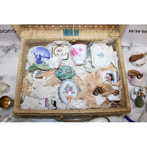 146 - Mixed Collectable Items In A Basket Various Conditions 
COLLECTION ONLY