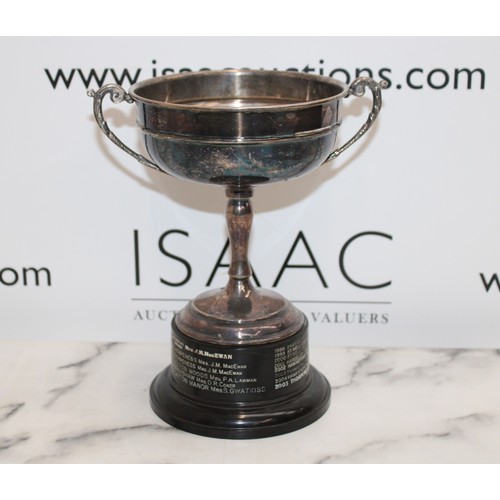 585 - Large The Baden Ladies Cup Trophy 1992-2014 Swatkins Silver Plated Made In England Height-24cm