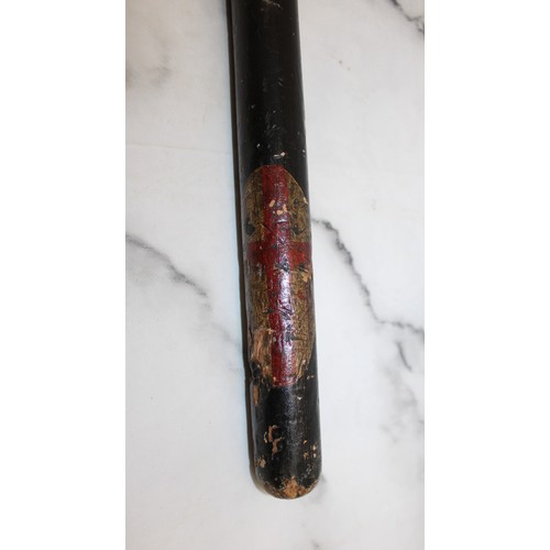 149 - Vintage Police Painted Wooden Truncheon