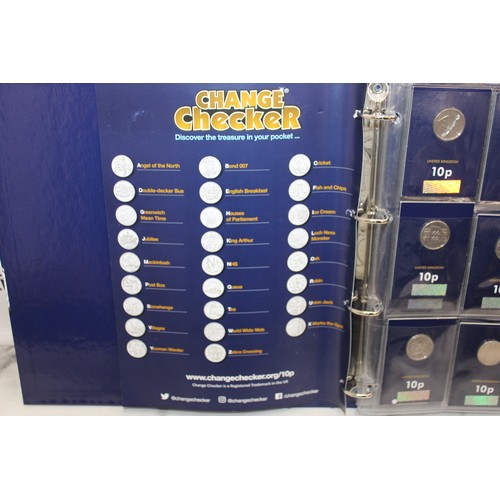 374 - Change Checker Album Containing  A-Z Of Great Britain 10p's