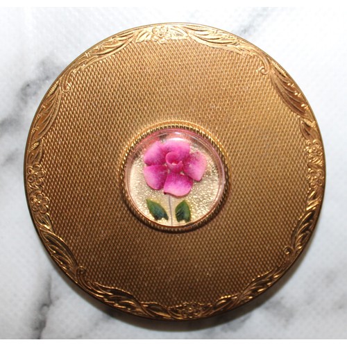 161 - 3 x Collectable Decorative Boxed/Pouch Vanity Compacts Inc-Pink Lady/Stratton/Etc