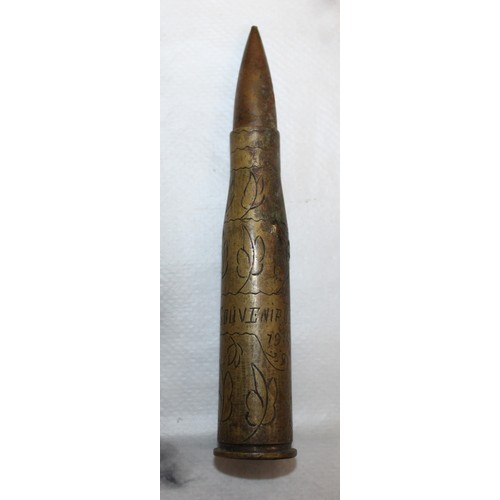 164 - Military Artillery Shells/Bullets And Trench Art Tallest 20cm