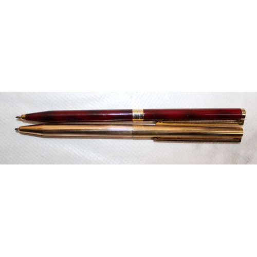 642 - 2 x S.T. DUPONT PARIS Rollerball Pens Made In France 43ABG68 & LAQUE DE CHINE NP4581 In A Parker Box... 