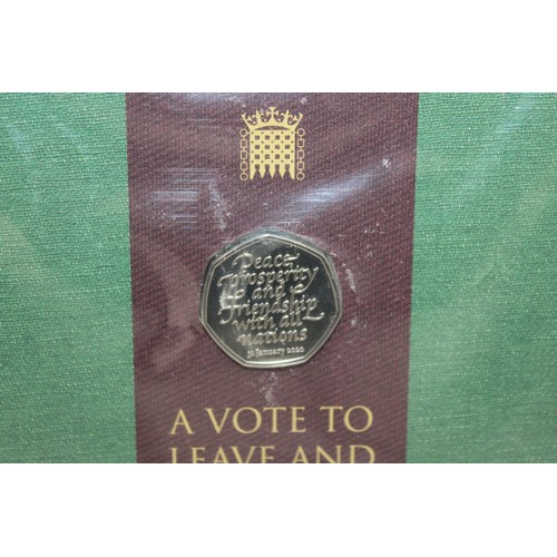 376 - 2020 Royal Mint Withdrawal From European Union 50P Pack Sealed