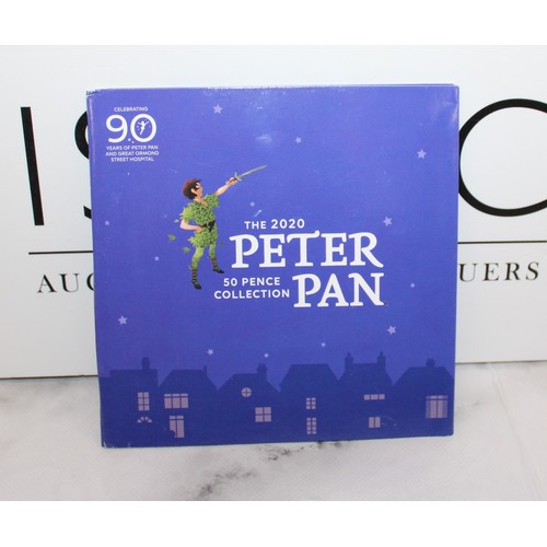 383 - 2020 The Peter Pan Isle Of Man 50 Pence BU Collection 6 Coin Set