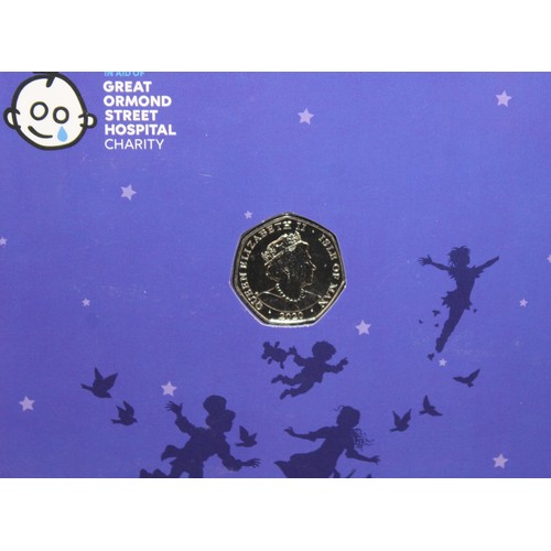 383 - 2020 The Peter Pan Isle Of Man 50 Pence BU Collection 6 Coin Set