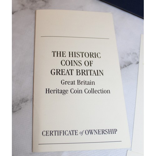 386 - The Historic Coins Of Great Britain Gold Plated Heritage Collection In A Box