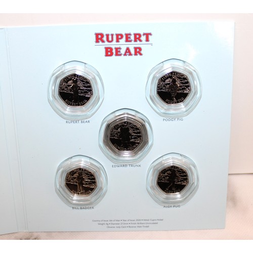 389 - 2020 Rupert Bear The 50p Coin Collection 5 Coin Set