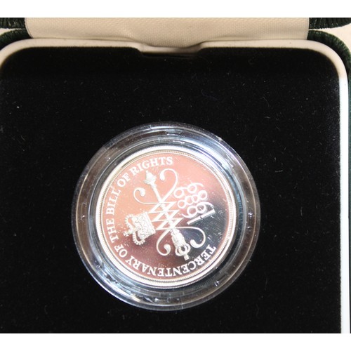 392 - Royal Mint Boxed 1989 Bill Of Rights Silver Proof £2 Two Pound Coin & COA