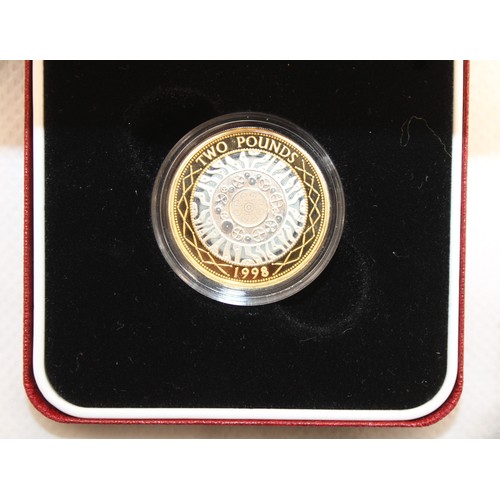 393 - Royal Mint Boxed 1998 UK Silver Proof £2 & COA