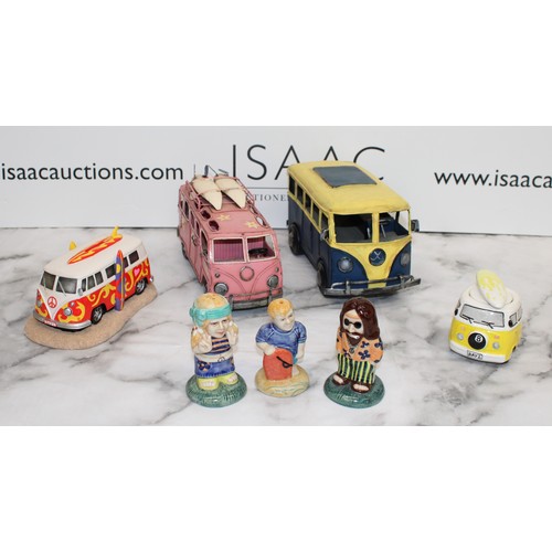 171 - A Selection Of Collectable Surfing Themed Items Longest:24cm Various Conditions 
COLLECTION ONLY