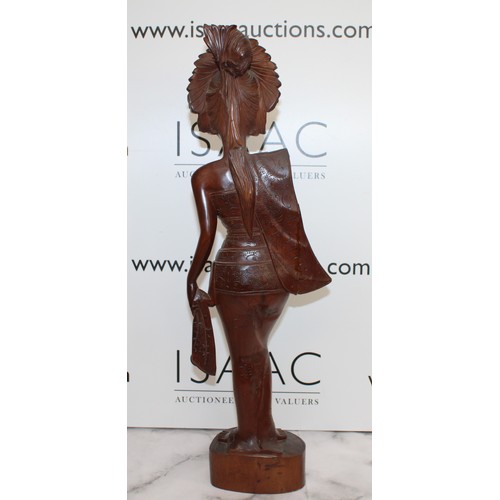 209 - 2 X Collectable Wooden FigurinesTallest:60cm