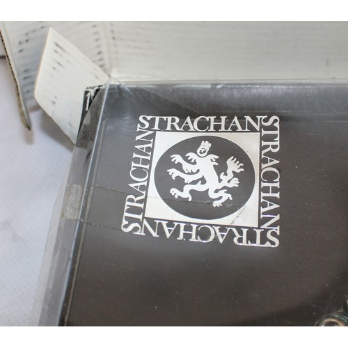 606 - Boxed Collectable Large Round Silver Plated Strachan Tray 42cm