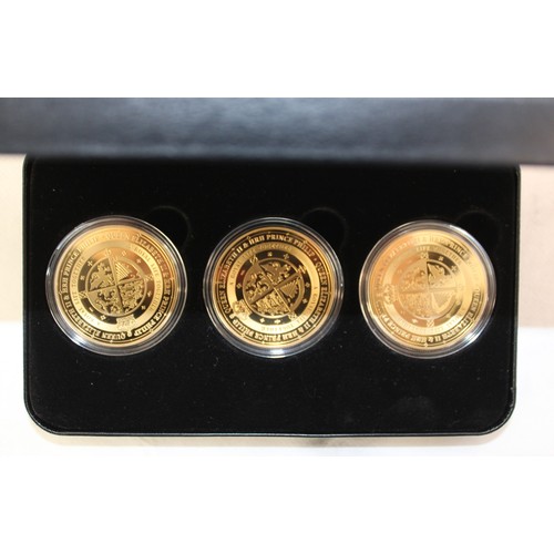 406 - Boxed Queen Elizabeth & HRH Prince Philip A Royal Life Together Gold Plated Medal Set