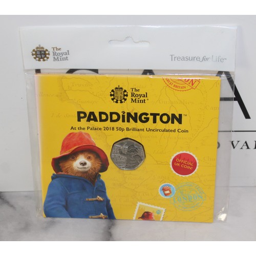 407 - 2018 Royal Mint Paddington At The Palace 50p Brilliant Uncirculated Sealed Pack