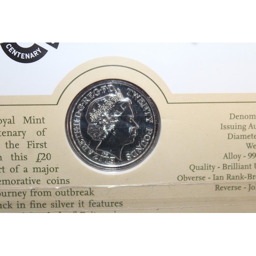 410 - The Royal Mint 2014 Outbreak £20 Fine Silver Coin Pack Sealed