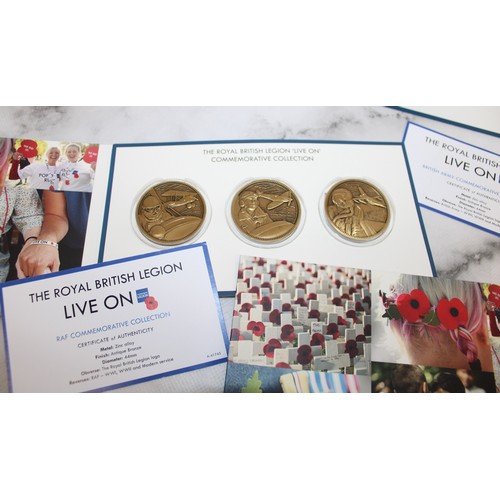 419 - 3 x The Royal British Legion LIVE ON Commemorative Collection