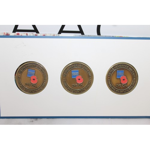 419 - 3 x The Royal British Legion LIVE ON Commemorative Collection