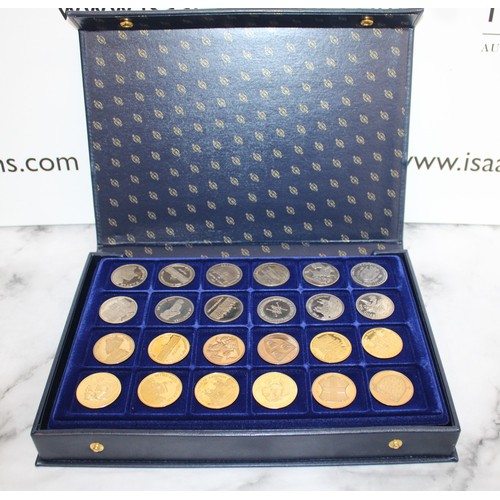 421 - Case Containing Mixed Commemorative Coins/Medals & Empty Trays