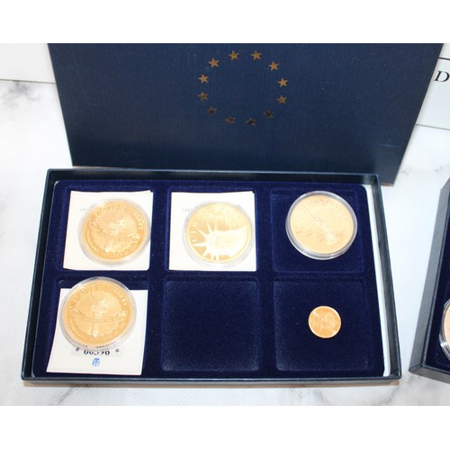 428 - 2 x Boxes Containing Statue Of Liberty History Coins/1991 Suomi Finland Coin/European Currencies Coi... 