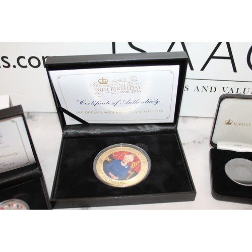 432 - 5 x Boxed Collectable Commemorative Coins