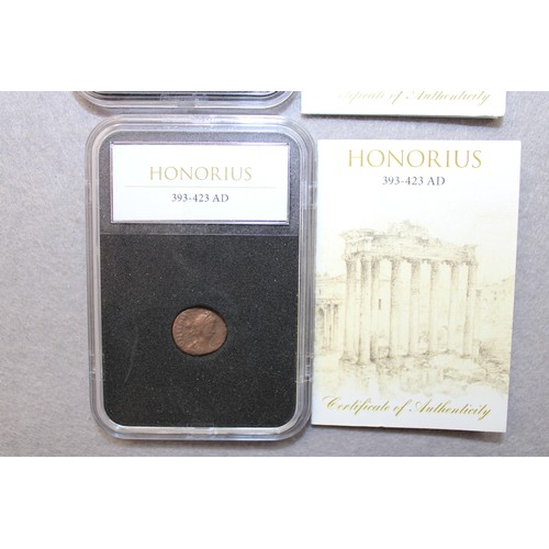 438 - 2 x Roman Coin Slabs