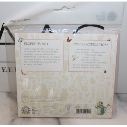 439 - 2018 Royal Mint Flopsy Bunny 50p Brilliant Uncirculated Sealed Pack