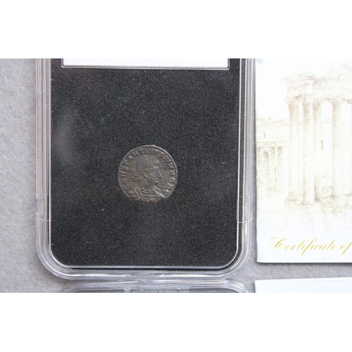 440 - 2 x Roman Coin Slabs