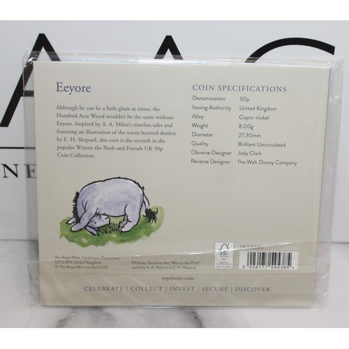 446 - 2022 Royal Mint Eeyore Disney Classic Pooh 50p Brilliant Uncirculated Sealed Pack