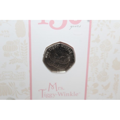 451 - 2016 Royal Mint Mrs Tiggy-Winkle 50p Brilliant Uncirculated Sealed Pack