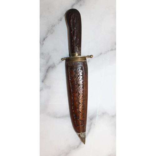 181 - A Cavalry Sword & A Indian Carved Wood Handle & Sheath Knife
ID To Be Seen On Collection Over 18 
CO... 