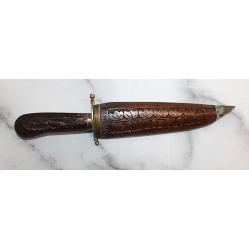 181 - A Cavalry Sword & A Indian Carved Wood Handle & Sheath Knife
ID To Be Seen On Collection Over 18 
CO... 