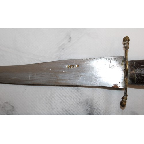 181 - A Cavalry Sword & A Indian Carved Wood Handle & Sheath Knife
ID To Be Seen On Collection Over 18 
CO... 