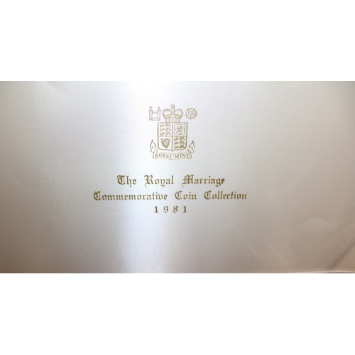 614 - 1981 Cased Royal Marriage Coin Collection ( 16 Silver Proof 1oz Coins)