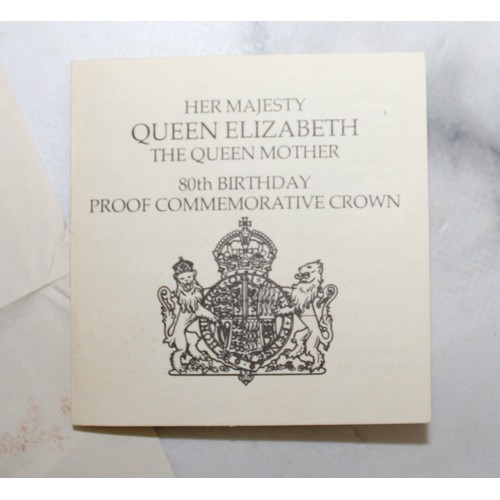 615 - Boxed Her Majesty Queen Elizabeth the Queen Mother 1980 80th Birthday Silver Proof Coin Set  - 7 Coi... 