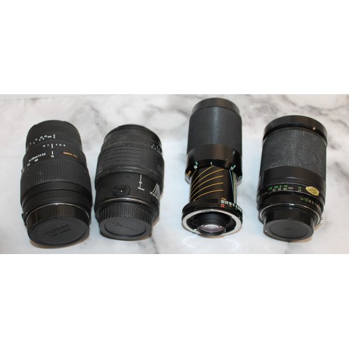 250 - 4 Mixed Camera Lenses - All As Found