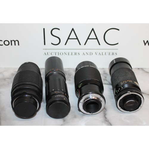 251 - 4 Mixed Camera Lenses - All As Found