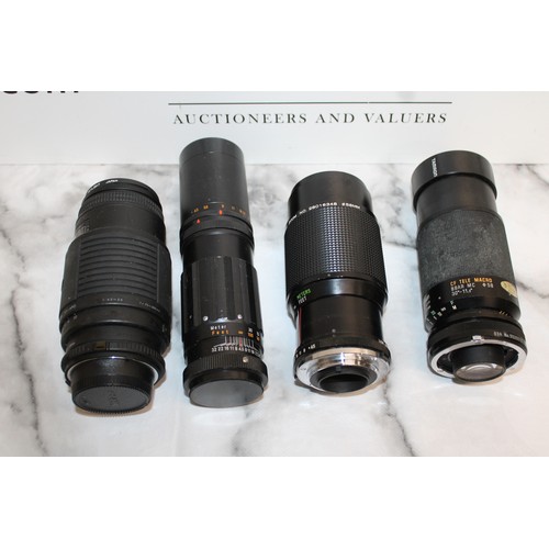 251 - 4 Mixed Camera Lenses - All As Found