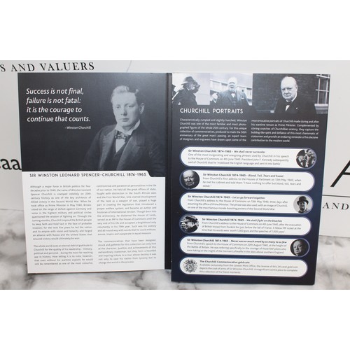 980 - 2 x Commemorative Collectable Coins Inc: Sir Winston Churchill 'Never Surrender' Limited Edition Cro... 