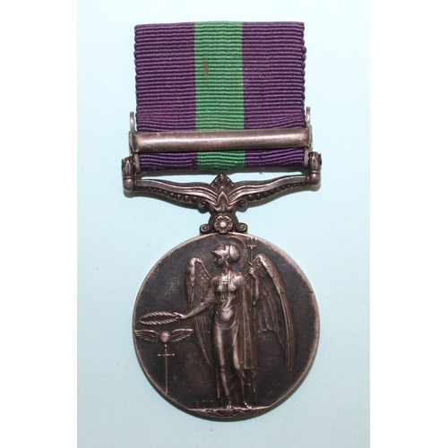 580 - General Service Medal - IRAQ Clasp - PTE D J WEBB RIF. BRIG