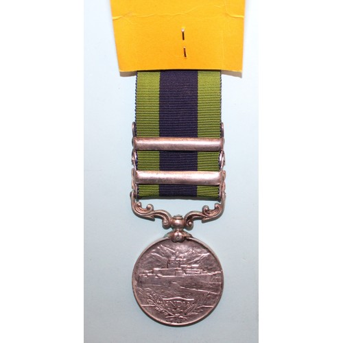 581 - Indian General Service Medal with 2 Bars - Awarded to GNR H C KENT RGA