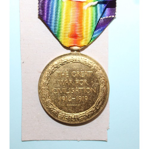 585 - WWI Trio of Medals - Awarded to 1906 PTE C T SAUNDERS  - 11-LOND R.

VICTORY MEDAL
BRITISH WAR MEDAL... 